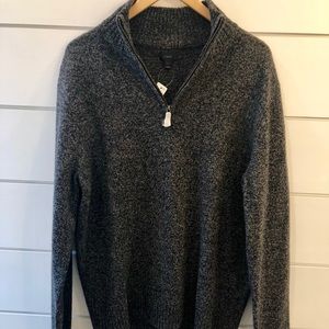 J.Crew | marled gray 1/4 zip sweater | L